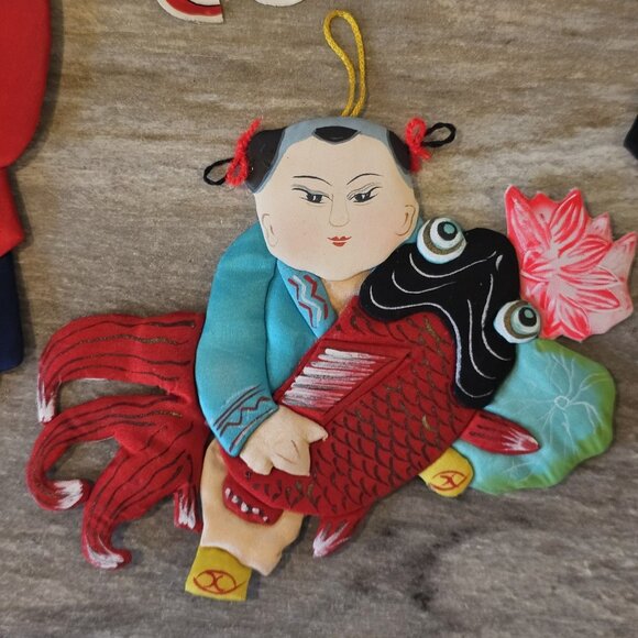 VTG Lot 6 Silk Immortals Of Eternity Chinese Mythology Paper Doll Ornaments - Picture 3 of 16